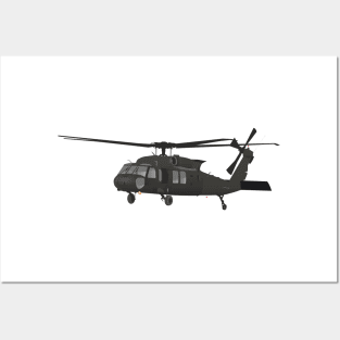 Black Hawk UH-60 Military Helicopter Posters and Art